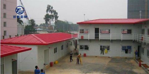 赤峰臨時彩鋼庫房結構穩定 翁牛特旗工地活動房圖紙規劃