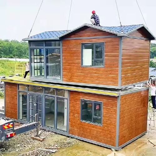 裝配式房子活動(dòng)板房鋼架房一整套永久最新款鋼結(jié)構(gòu)房屋二層戶外